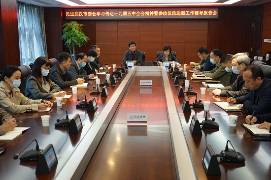 民進(jìn)武漢市委會(huì)學(xué)習(xí)傳達(dá)十九屆五中全會(huì)精神暨參政議政選題工作輔導(dǎo)報(bào)告會(huì)1